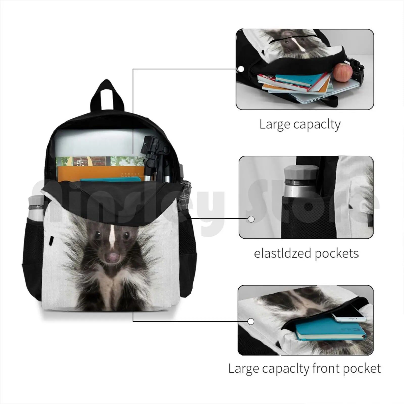 Skunk Colorful Outdoor Hiking Backpack Riding Climbing Sports Bag