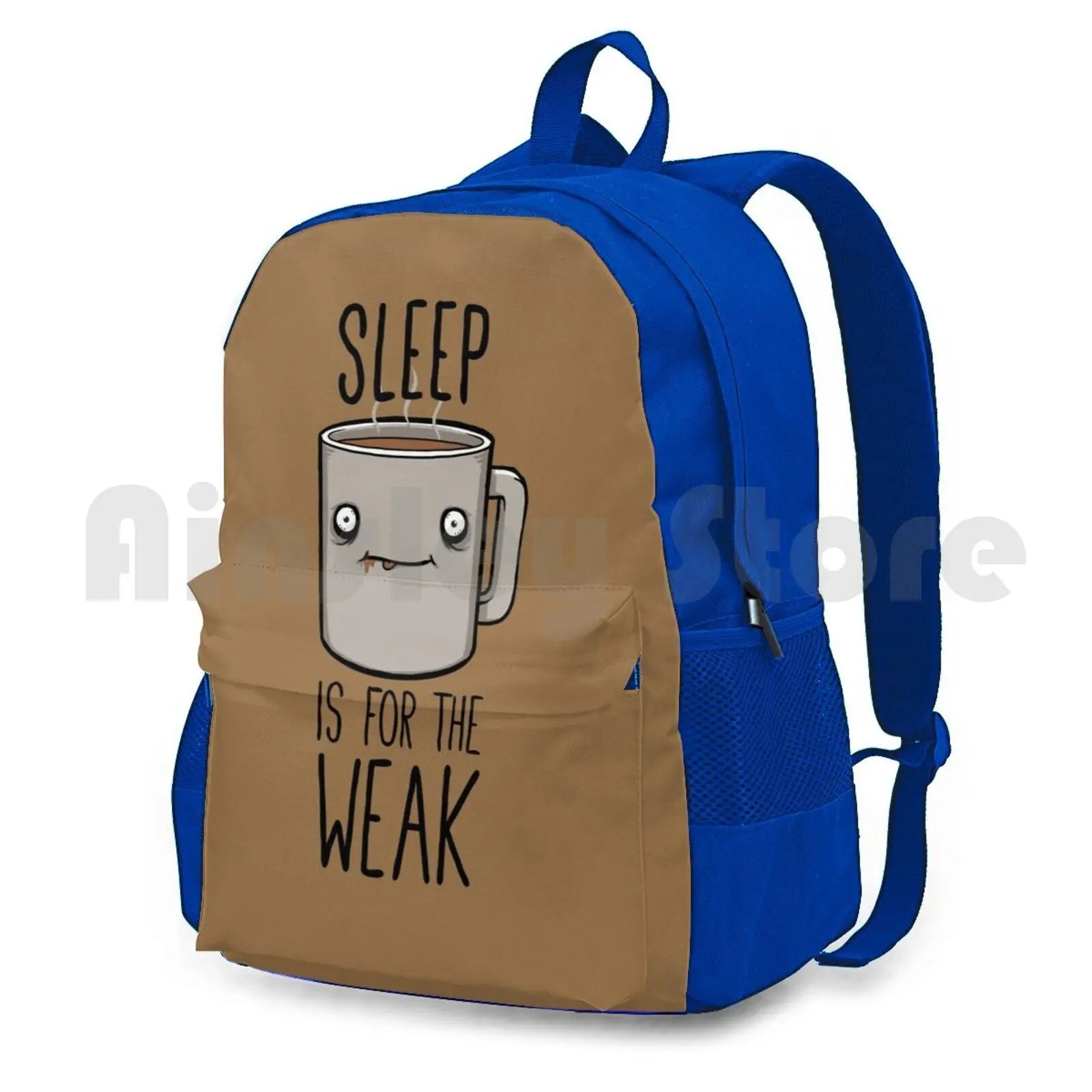 Funny Outdoor Hiking Backpack Waterproof Camping Travel Coffee Joke