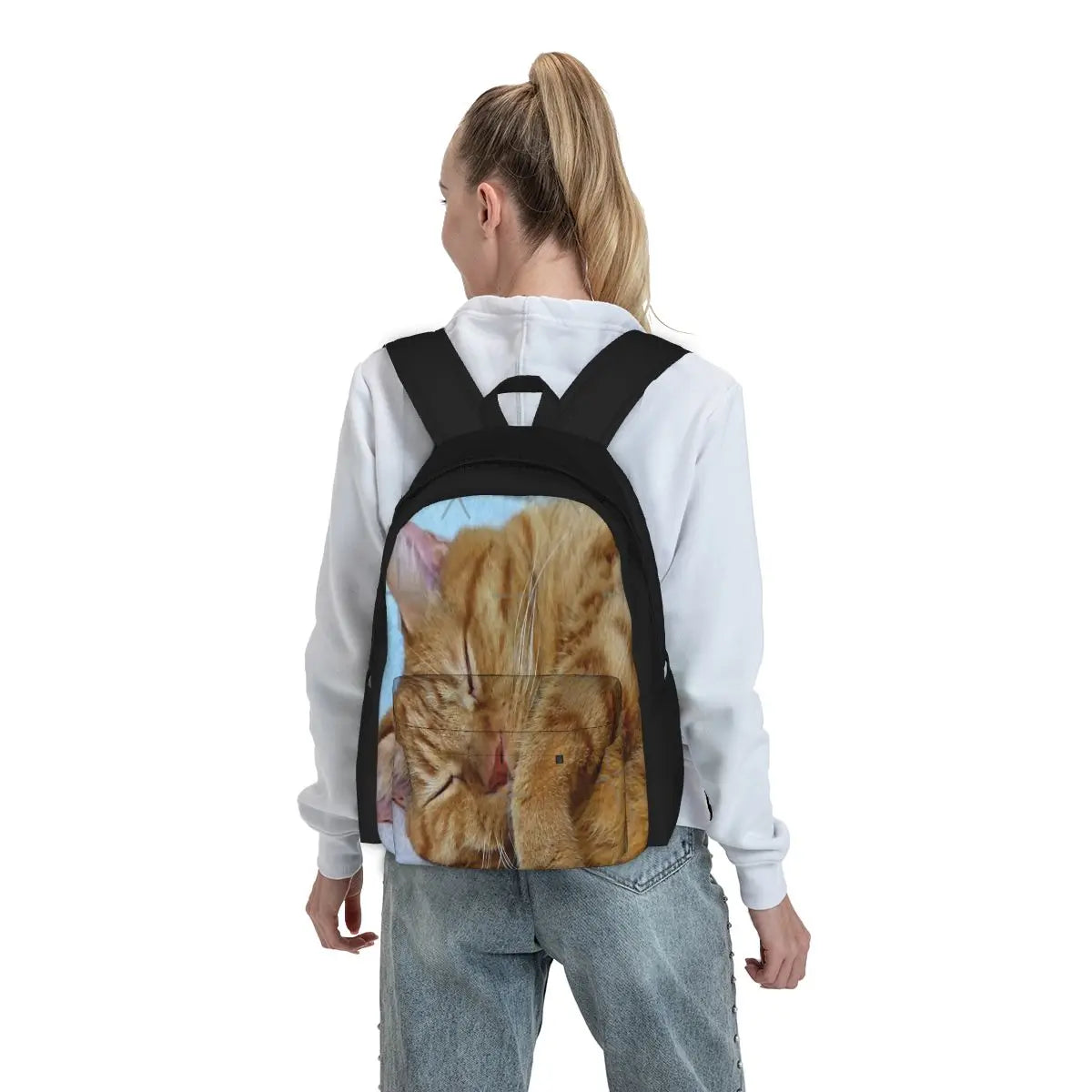 Sleeping Cat 1 Backpacks Men's Backpacks Bags For Women Vintage Kids Backpack