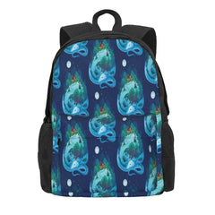 Sleepy Forest Dragon At Night Backpacks Men's and Women's Zipper Close Backpack