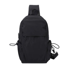 Sling Backpack USB Charging Port Anti-Theft Men's Chest Bag