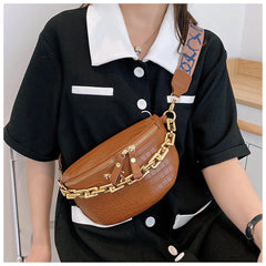 Women's Crossbody Sling Bag Metal Chain Shoulder Purse