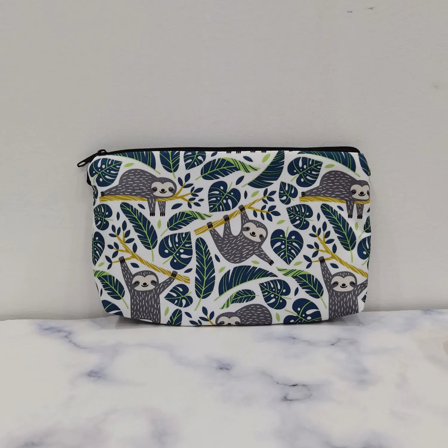 Sloth Pattern Women's Cosmetic Pouch Makeup Organizer Gift Bag