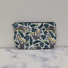 Sloth Pattern Women's Cosmetic Pouch Makeup Organizer Gift Bag
