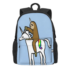 Slothicorn Riding Unicorn Backpacks Men's Backpacks Bags For Women