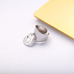 925 Silver Handcuffs Finger Ring Menottes Realizable Party Bague