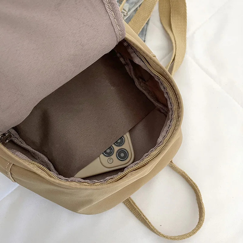 Canvas Mini Backpack Handbag for Teenage Girls