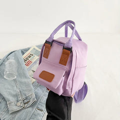 Canvas Mini Backpack Handbag for Teenage Girls