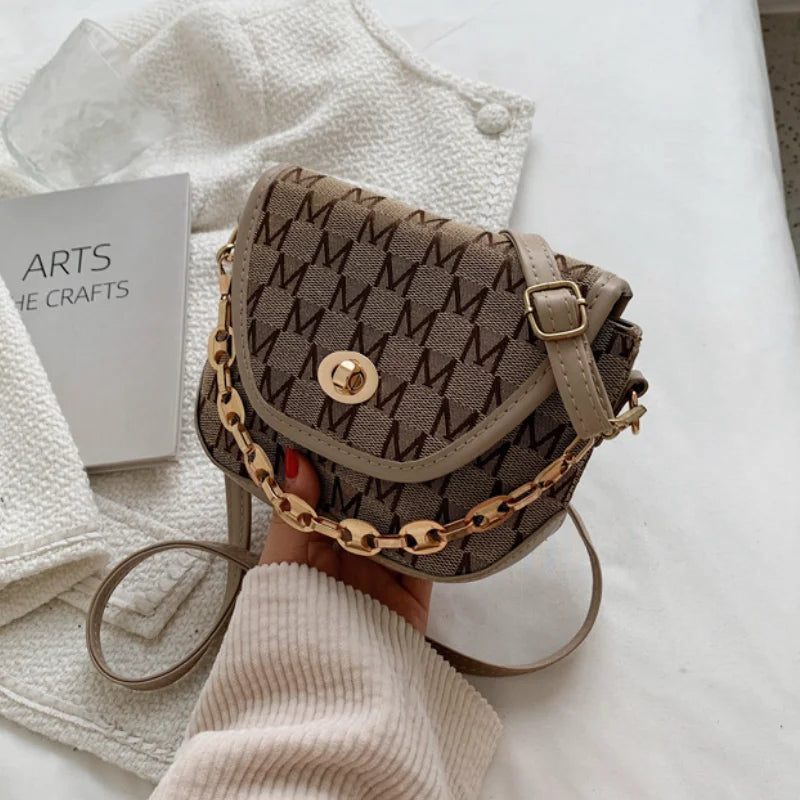 Vintage Chain Handbag Small Messenger Square Bag Women Bags