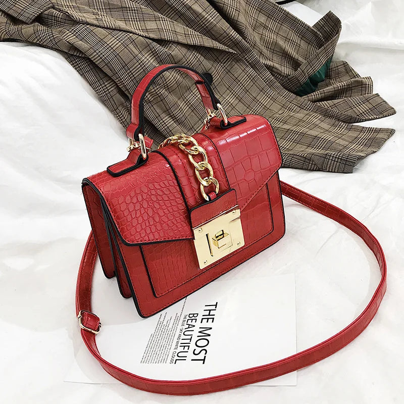 Stone Pattern Small Square Bag Messenger Hand Shoulder Bag