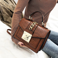 Stone Pattern Small Square Bag Messenger Hand Shoulder Bag