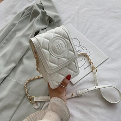 Small Shoulder Bag Rhombus Mini Crossbody Chain Phone Bag Woman Portable Square