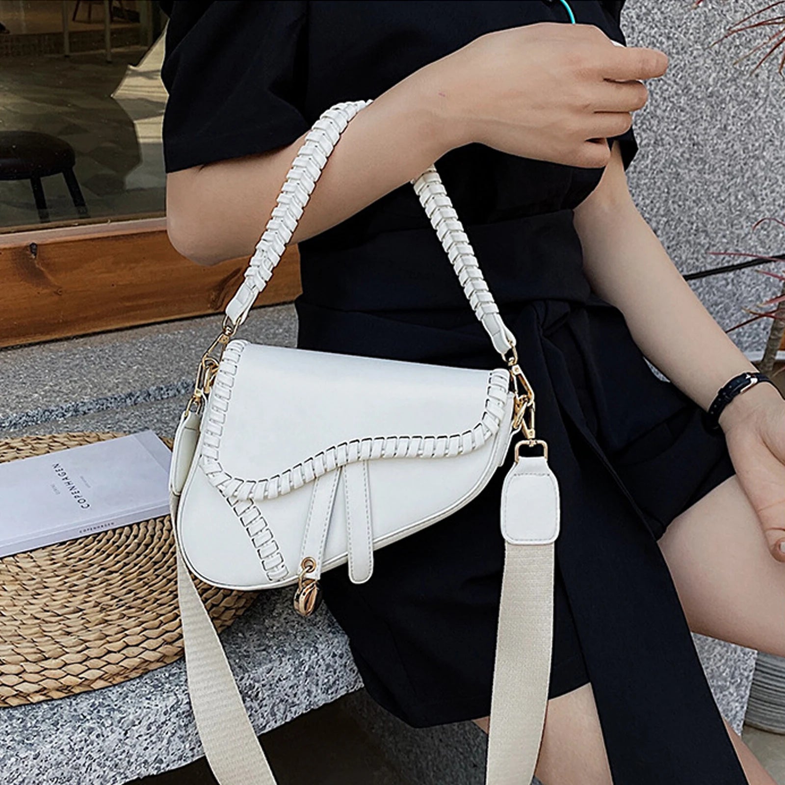 Small Bag Female Personality Single Shoulder Sling Retro Ladies PU