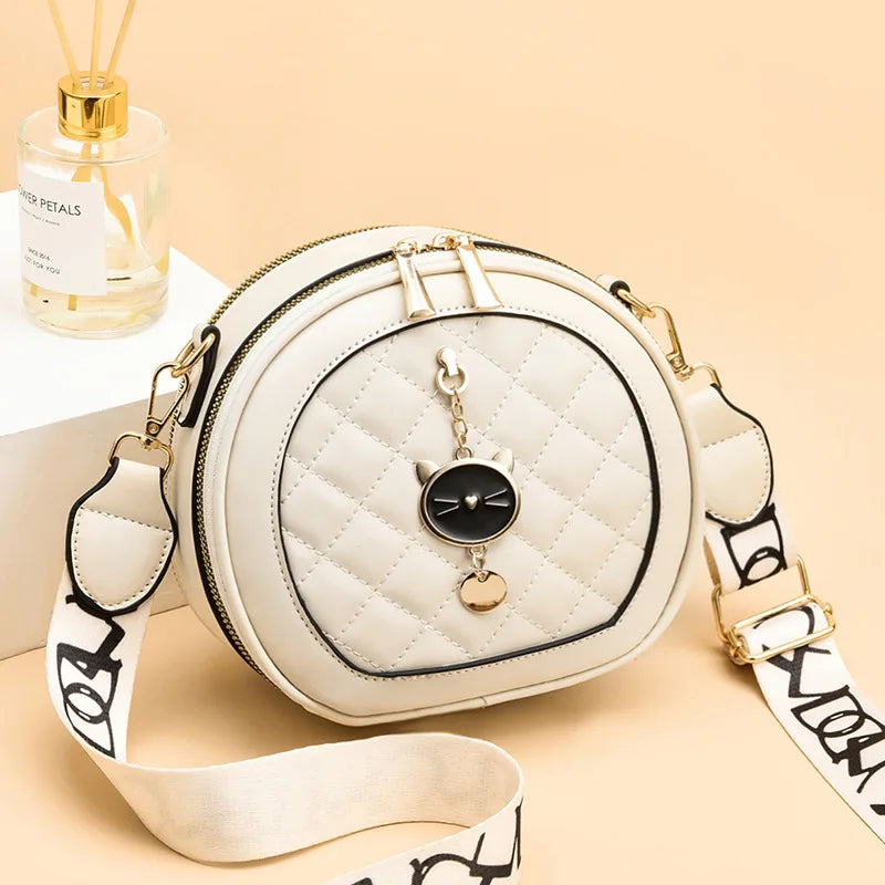 Network Red One-shoulder Cross-body Small Round Bag Female