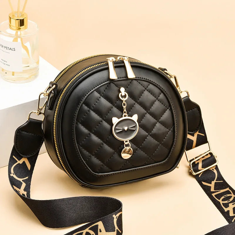 Network Red One-shoulder Cross-body Small Round Bag Female