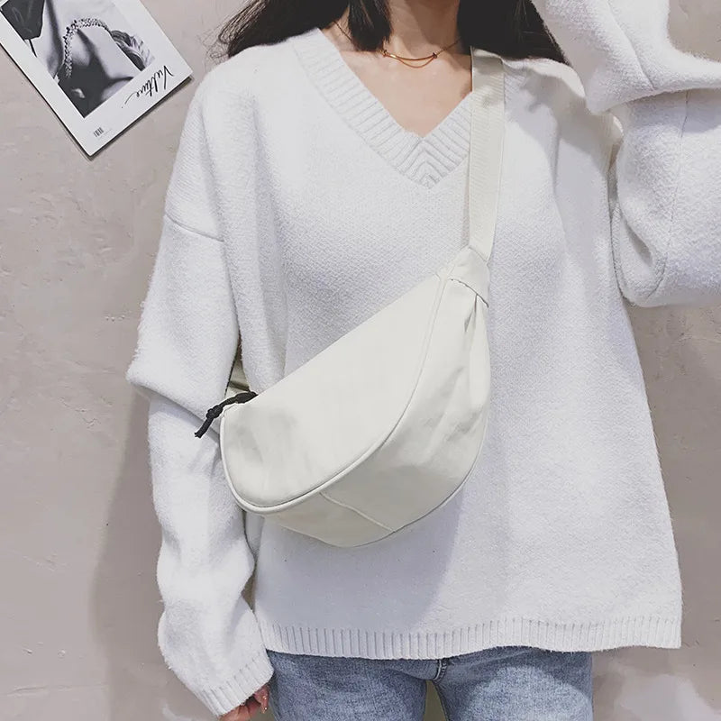 Canvas Shoulder Bag for Students, Tide Design