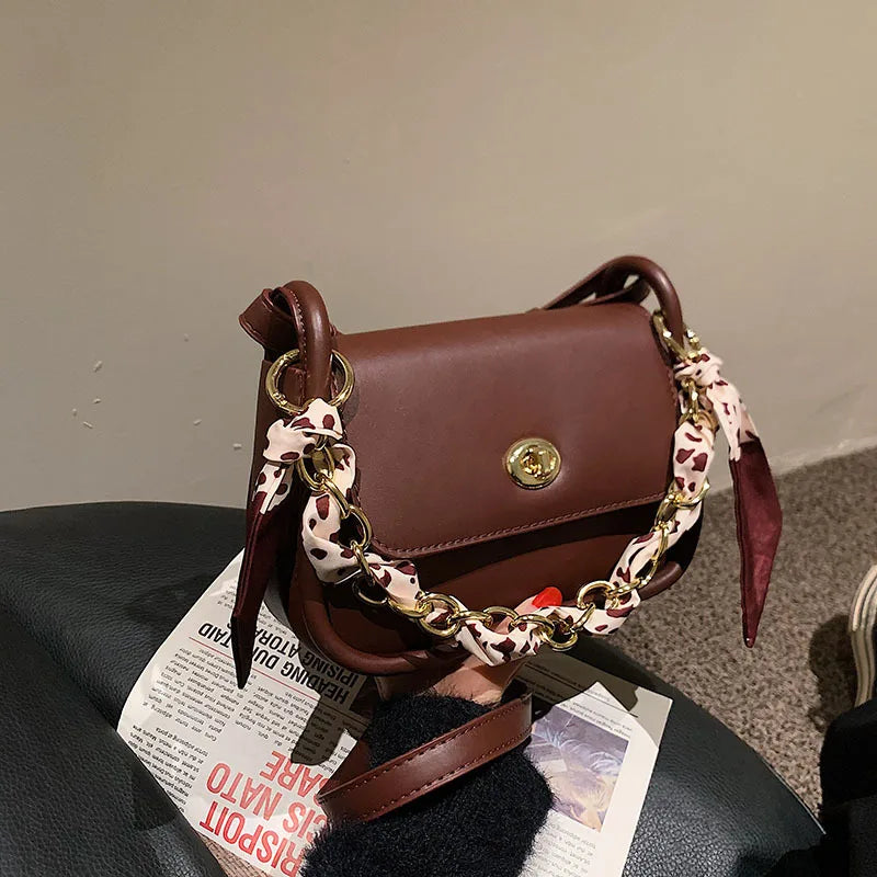 Vintage Buckle Crossbody Bag Casual Shoulder Bag