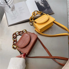 Crocodile Pattern Shoulder Bag Small Square Bag