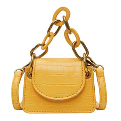 Crocodile Pattern Shoulder Bag Small Square Bag