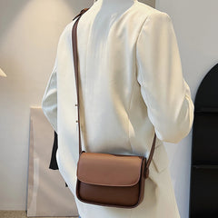 Small Square Bag Women's Casual Messenger Bag Pu Leather Spring and Summer