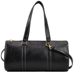 Barrel Shaped PU Leather Women Handbag Shoulder Crossbody Bag