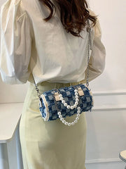 Small Beading Top Handle Women's Bag Shoulder Crossbody Bags