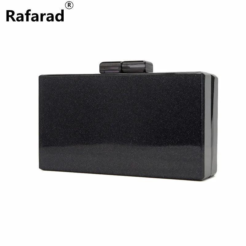 Glitter Acrylic Clasp Women Clutch Evening Handbag Mini Bag