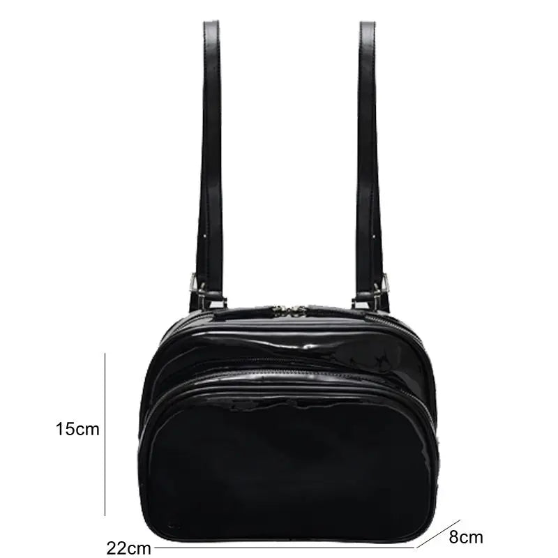 Solid Bright Bread Backpack Women Casual Travel Bag for Ladies