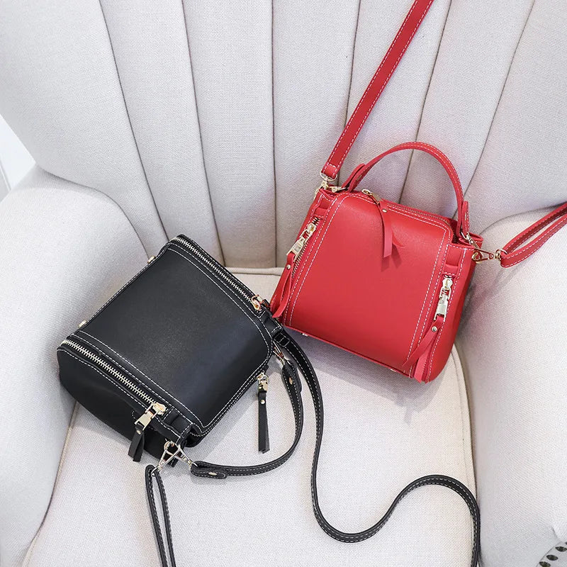 Green Messenger Bucket Bag with Long Strap Crossbody Shoulder Bag