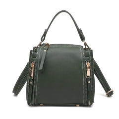 Green Messenger Bucket Bag with Long Strap Crossbody Shoulder Bag