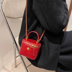 Camellia Shoulder Bucket Bag Mini Quilted Crossbody