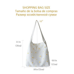 Small Canvas Bags Daisy Crochet Mesh Shoulder Tote Bag
