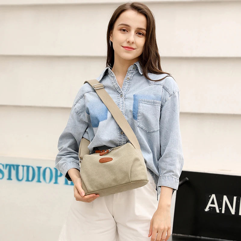 Small Canvas Crossbody Purse For Women Messange Bag Shoulder Bags Satchel