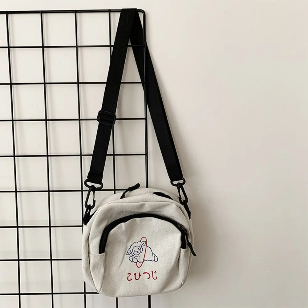 Youth Canvas Messenger Bag Shoulder Bag Student Crossbody Bags