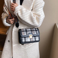 Classical Woolen Flap Bag Women Crossbody Lady Bag
