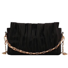 Quilted Leather Crossbody Bag Chain Strap Shoulder Purse
