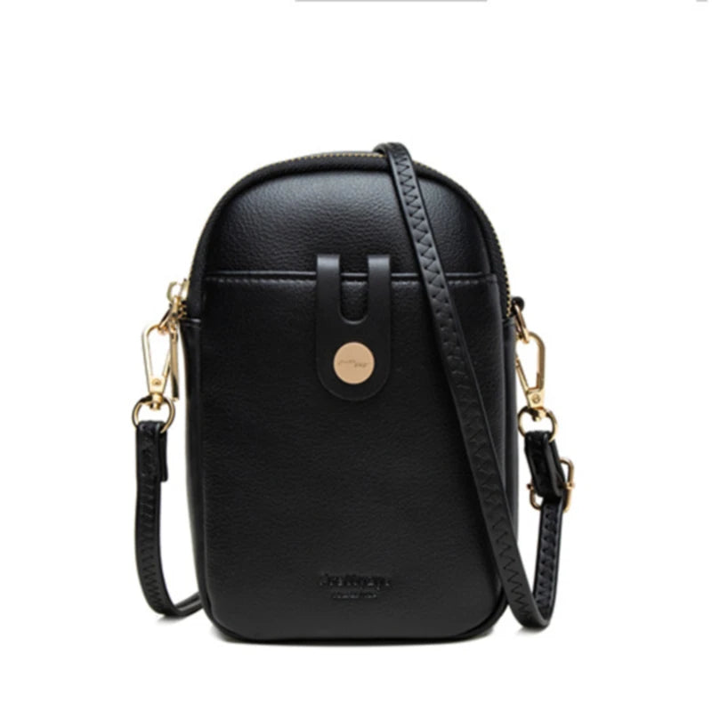 Women's Soft PU Leather Crossbody Bag Mini Shoulder Messenger Purse