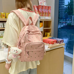 Floral Women Backpack Ins Style School Student Book Bag