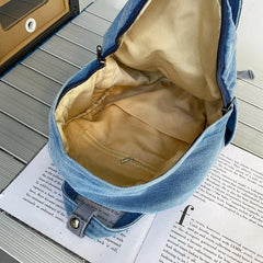 Small Denim Backpacks For Women 100% Cotton School Bags