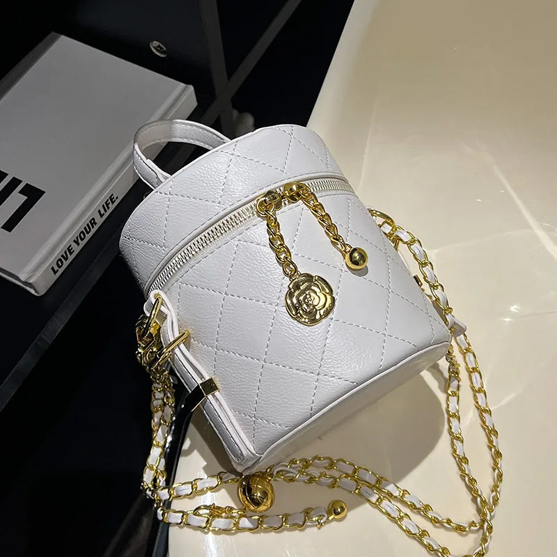 Quilted Diamond Shoulder Purse Chain Handbag