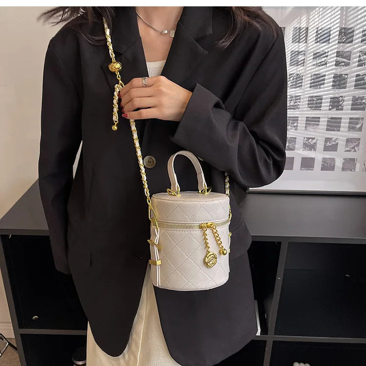 Quilted Diamond Shoulder Purse Chain Handbag