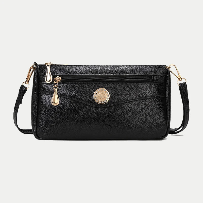 Soft Leather Shoulder Bag Crossbody Messenger Purse Clutch
