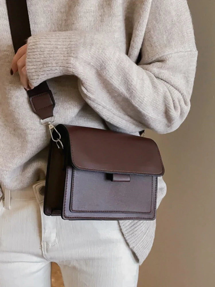 Women's Small Flap Crossbody Shoulder Bags Solid Totes