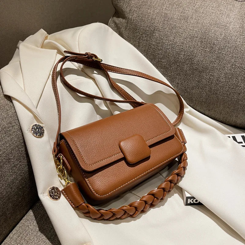 Women's Flap Handbag Crossbody Shopper Bag for Shopping