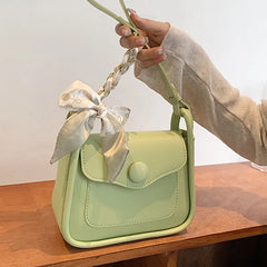 Soft Leather Crossbody Bag with Flap Shoulder, Small