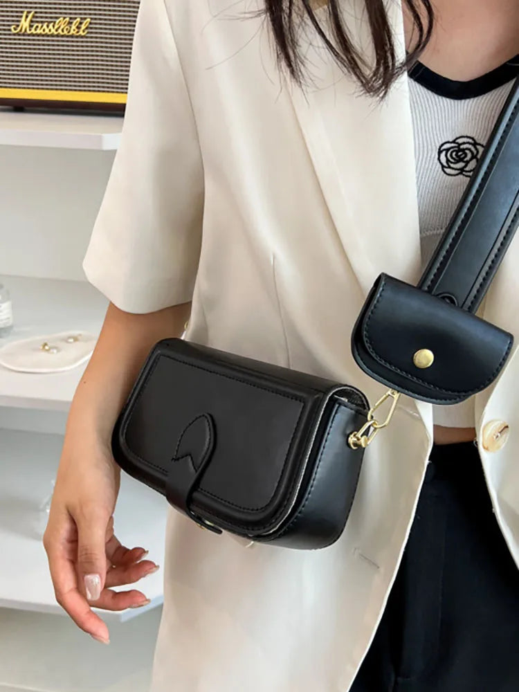 Small Flap Shoulder Bags for Women Woven Crossbody Female Handbags