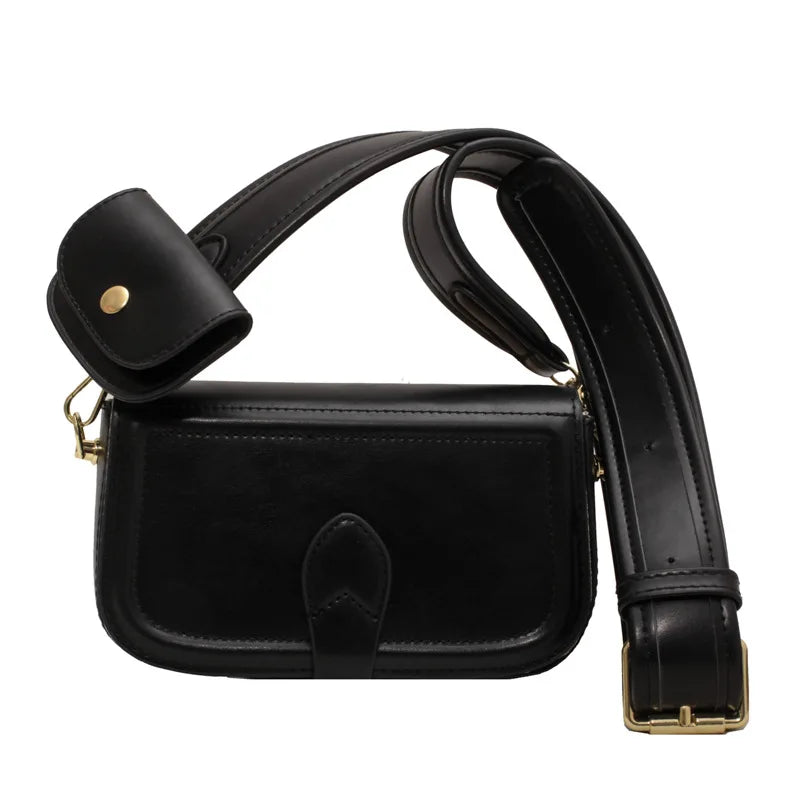 Small Flap Shoulder Bags for Women Woven Crossbody Female Handbags