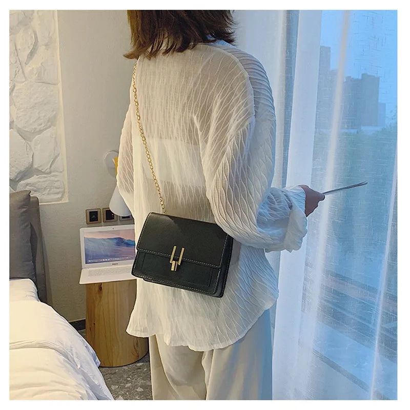 Small Fresh Female Shoulder Bag Chain Belt Y-Lock Diagonal Shoulder Bag