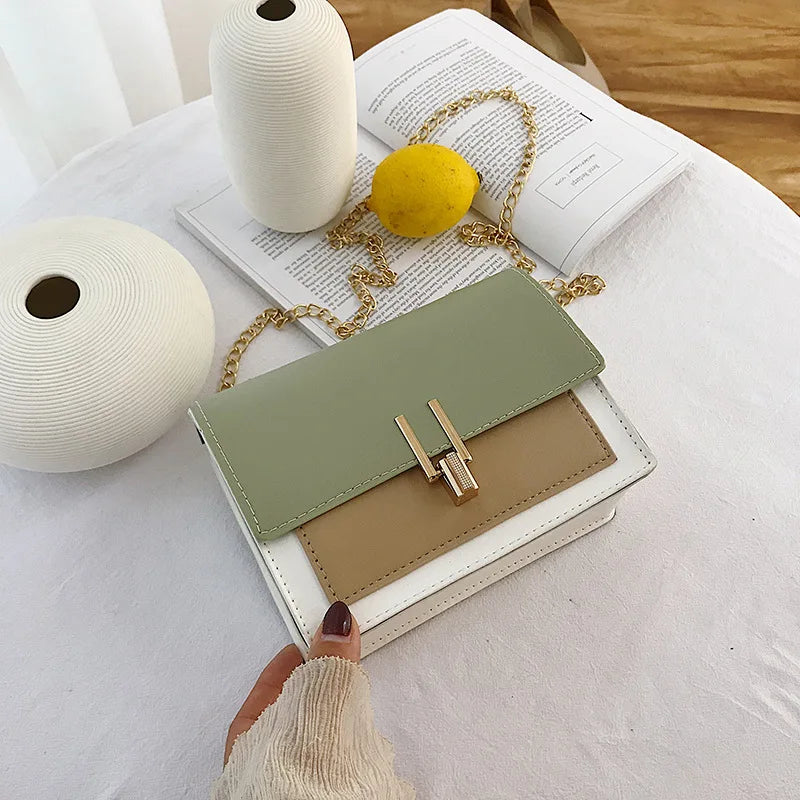 Small Fresh Female Shoulder Bag Chain Belt Y-Lock Diagonal Shoulder Bag