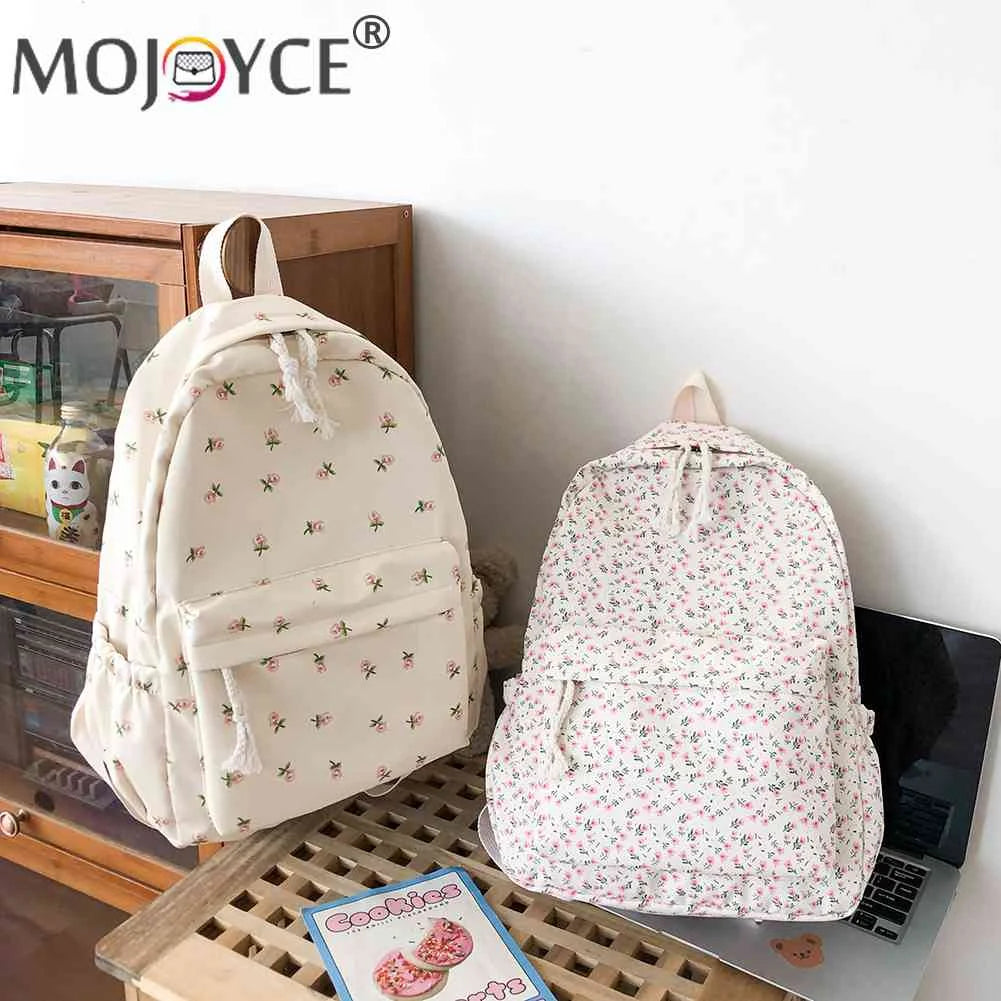 Small Fresh Backpack Women Travel Bag High Capacity Flower Women Backpack